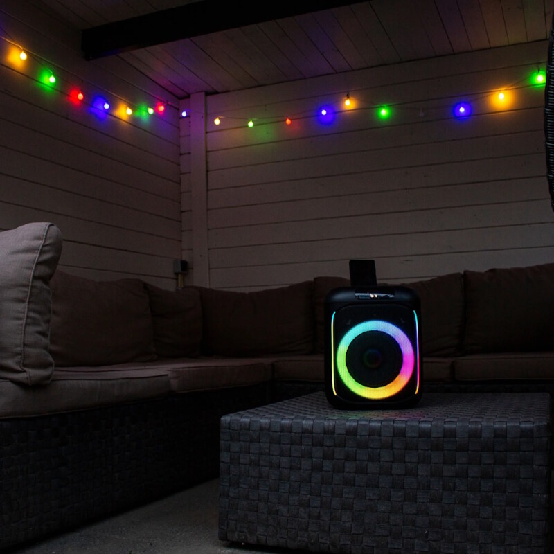 Lenco Party speaker with lights and wireless mic
